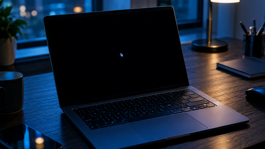 Laptop screen black with only mouse cursor visible, Windows login screen not appearing
