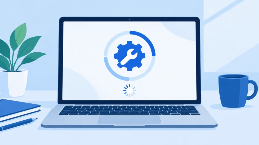 Illustration of Windows Recovery Environment repair process for boot failure before login screen